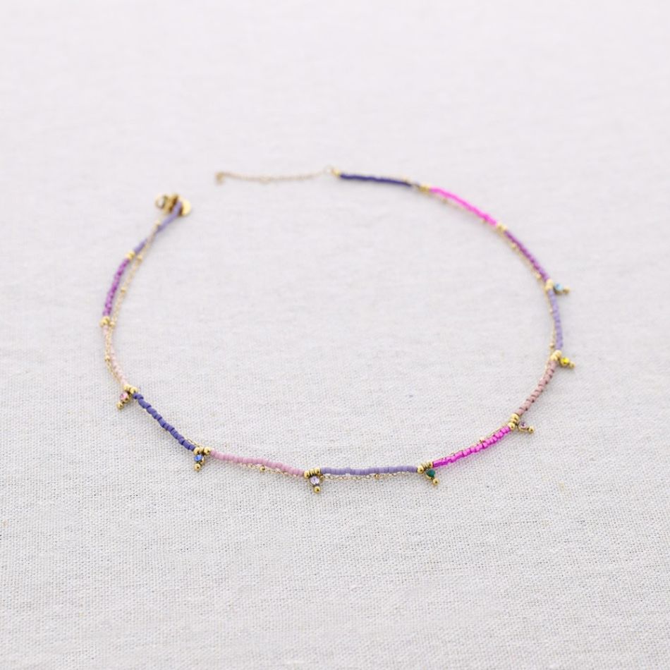 STEEL DOUBLE BEADS MIYUKI NECKLACE