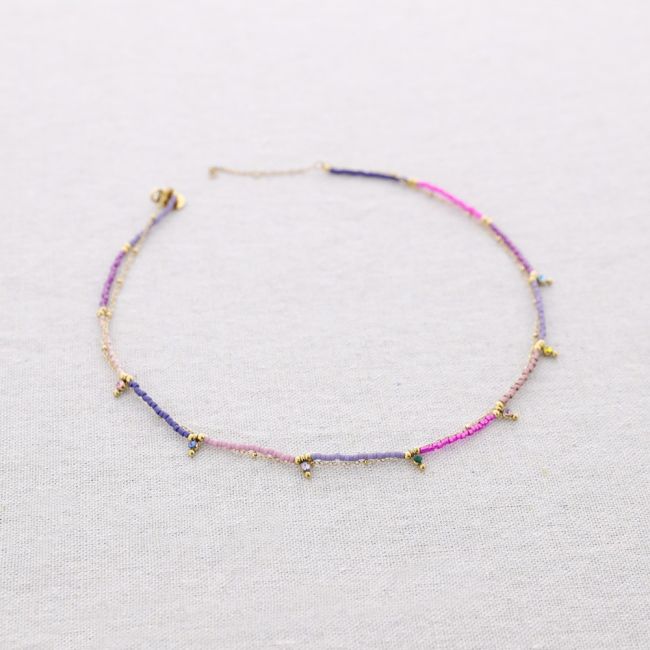 STEEL DOUBLE BEADS MIYUKI NECKLACE
