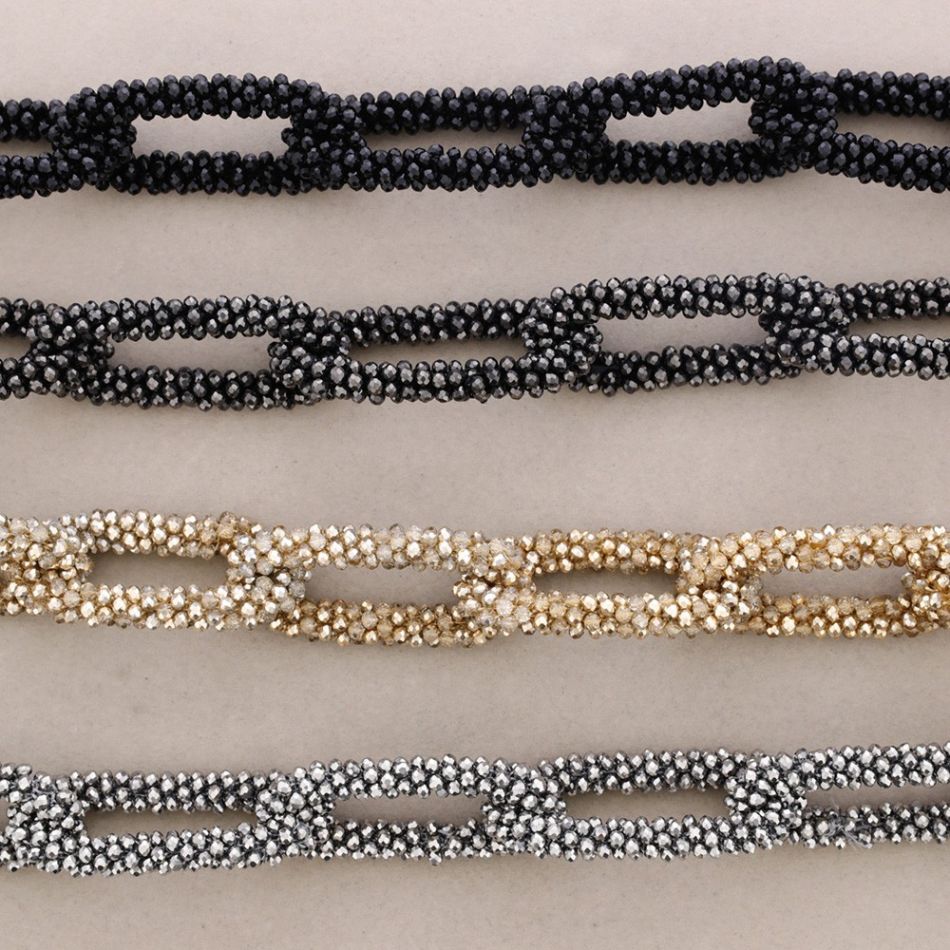 FACETED CRYSTAL LINKS NECKLACE