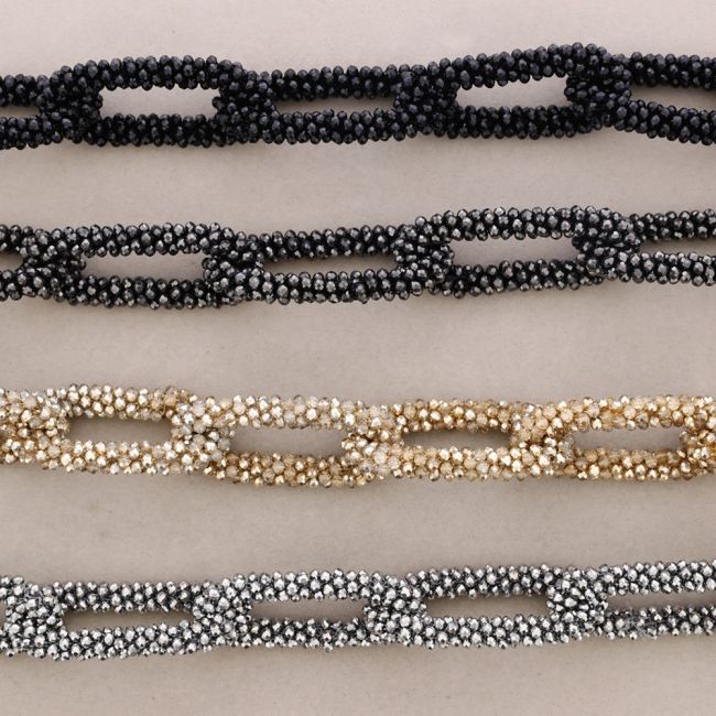 FACETED CRYSTAL LINKS NECKLACE