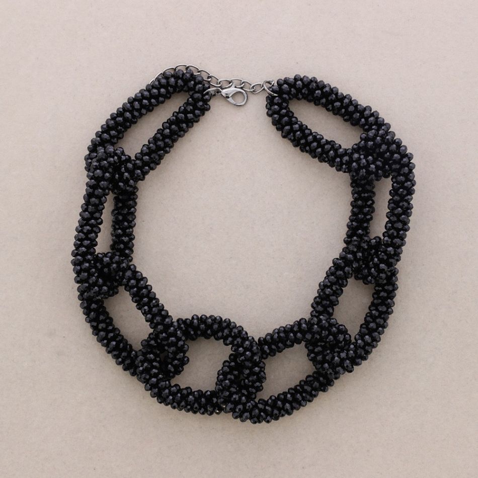 FACETED CRYSTAL LINKS NECKLACE
