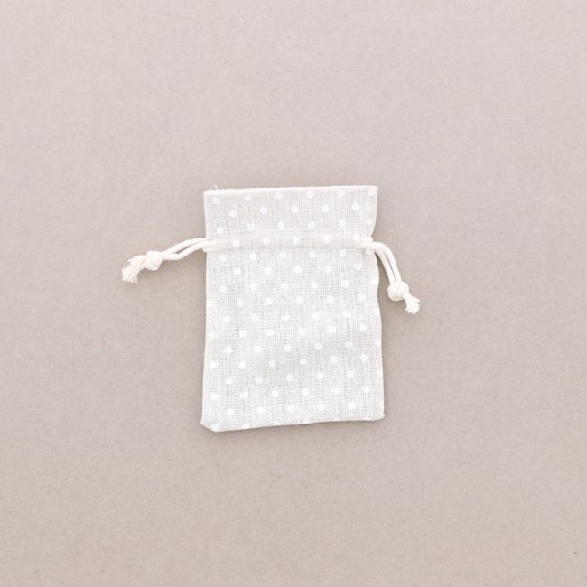 DOTS LINEN BAGS 8*10CM 50 PCS