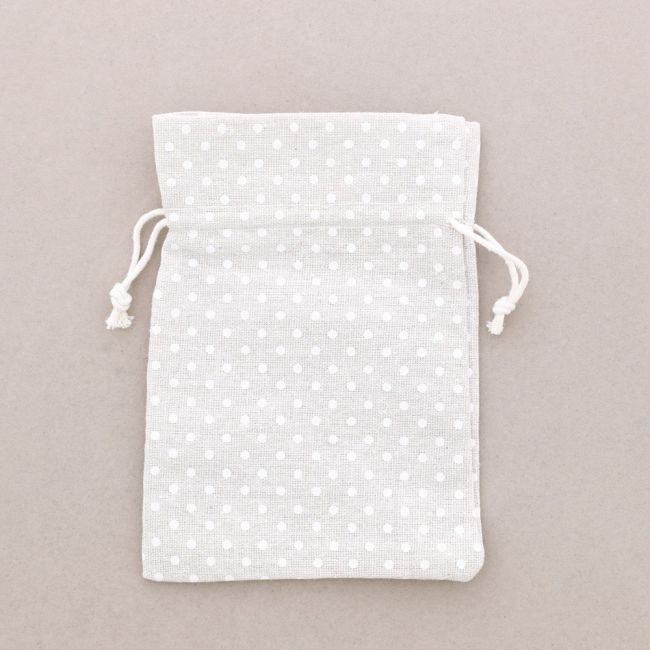 DOTS LINEN BAGS 13*18CM 25 PCS