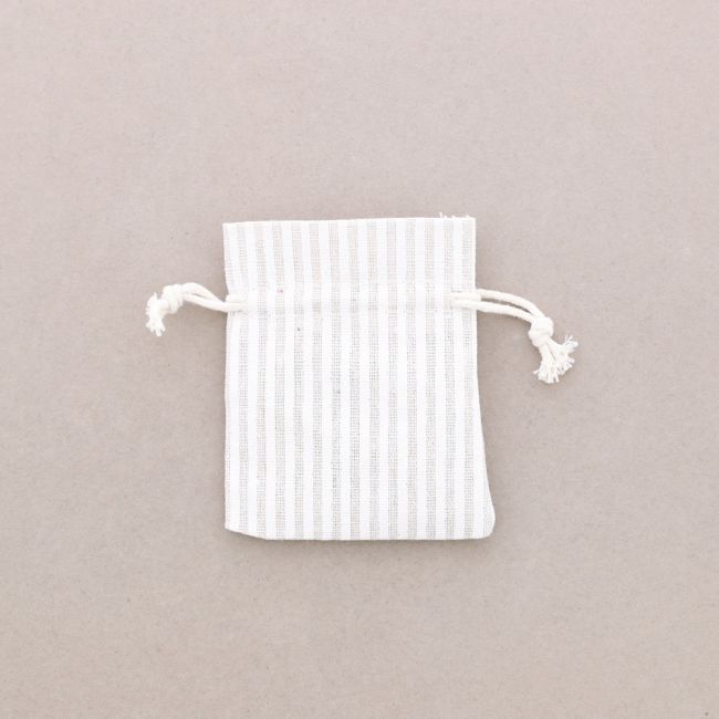 STRIPED LINEN BAGS 8*10CM 50 PCS