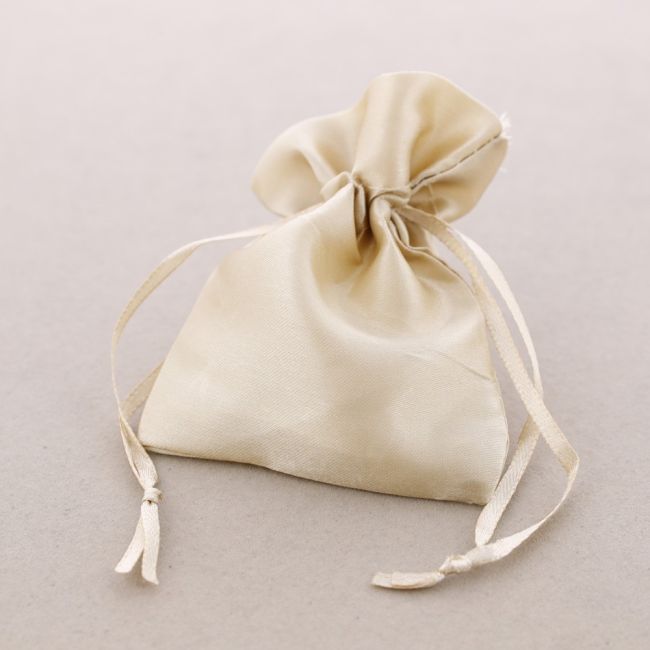 BOLSITAS SATIN TAUPE 8*10,5CM 50 PCS