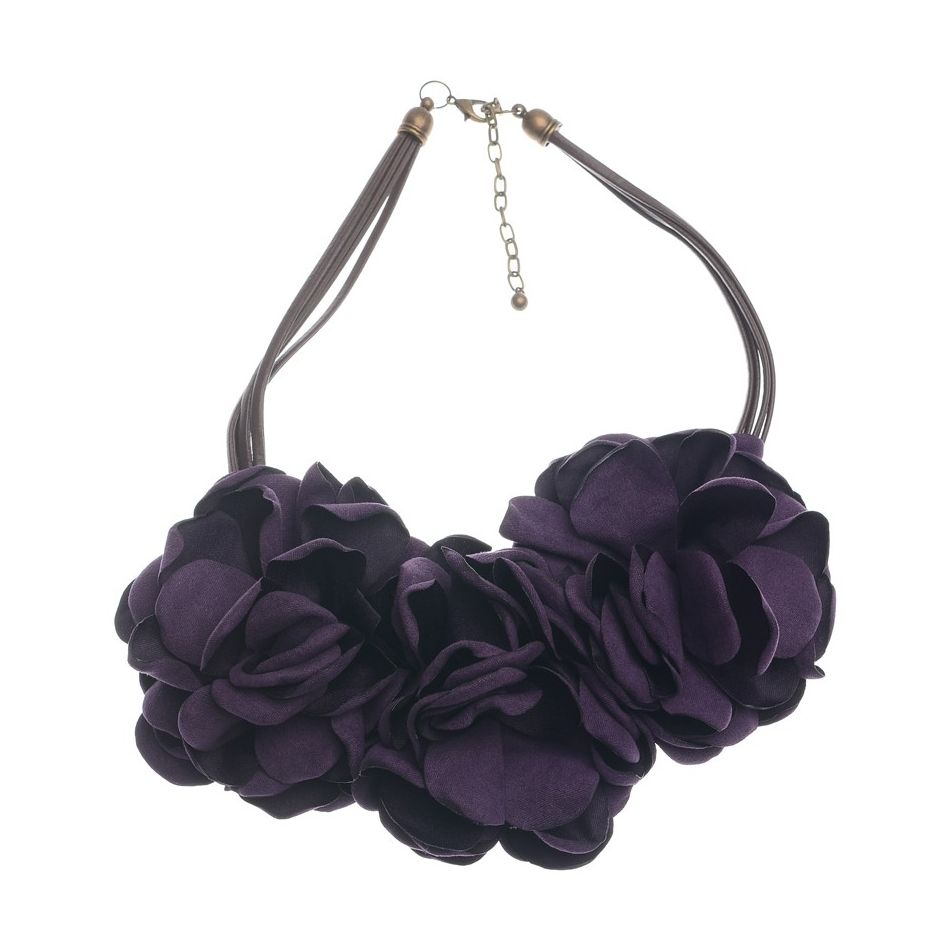 SHORT NECKLACE THREE FLOWERS