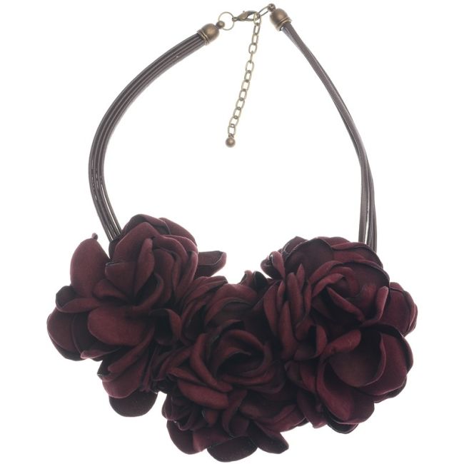 SHORT NECKLACE THREE FLOWERS