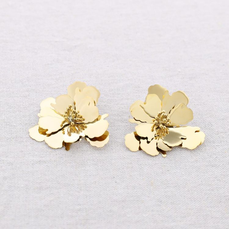 FLOWER STEEL EARRINGS