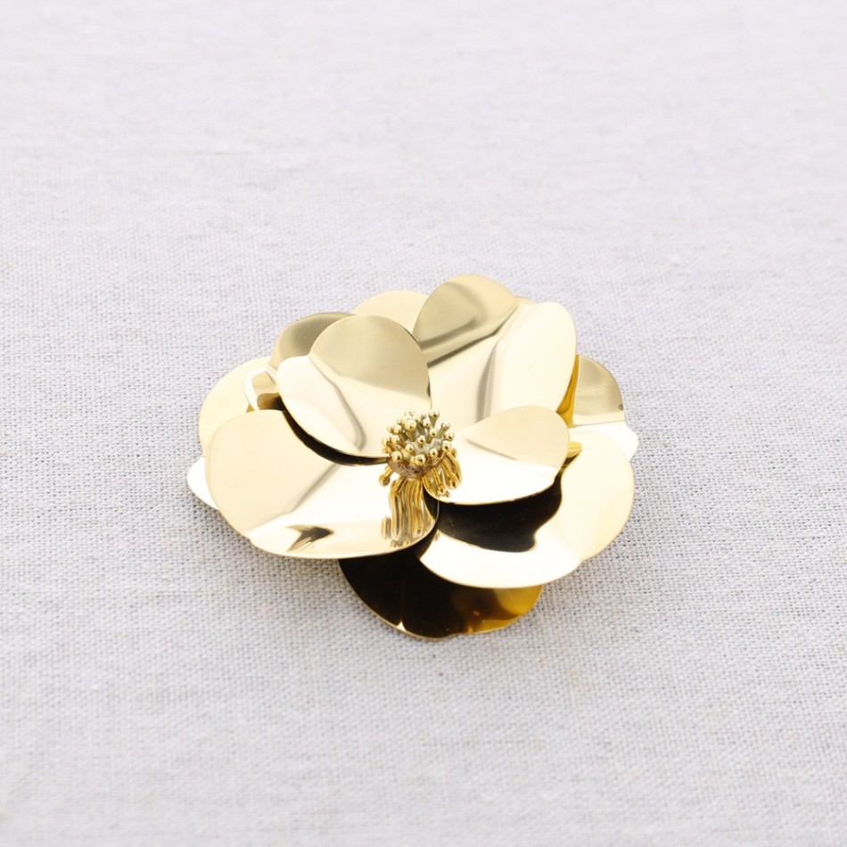 BROCHE ACERO FLOR