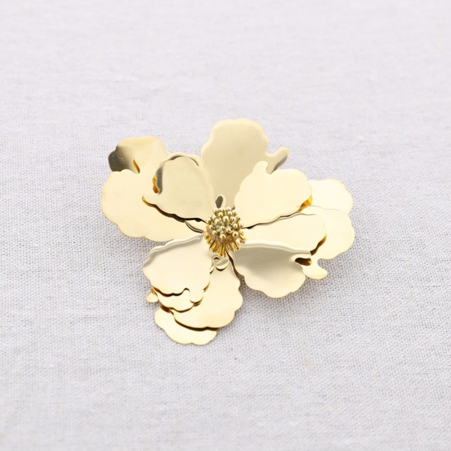 FLOWER STEEL BROOCH
