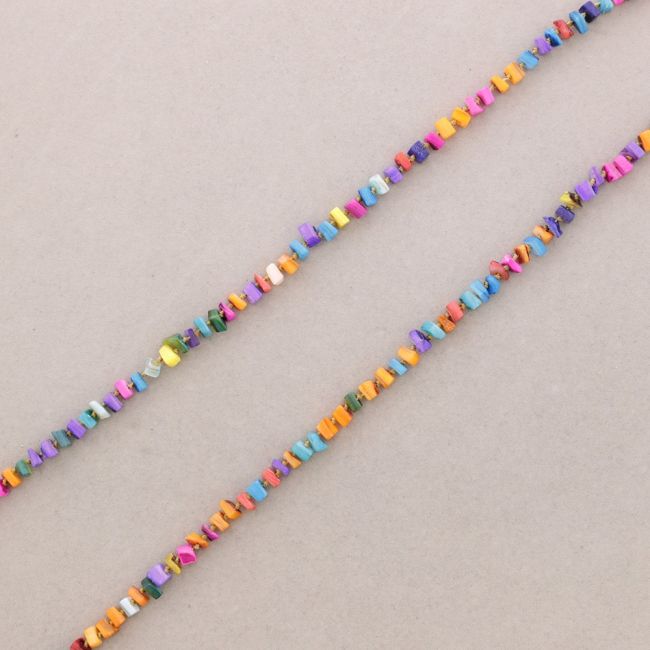 LONG NECKLACE WITH NACRE BEADS 1.4M