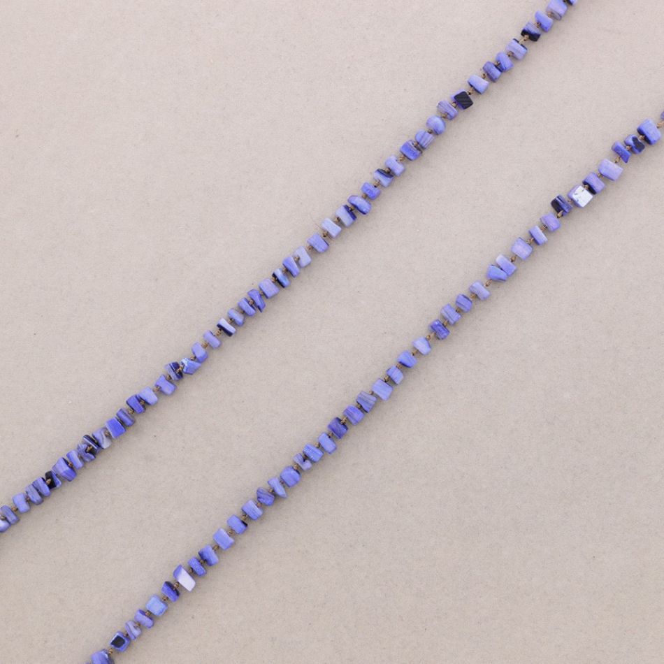 LONG NECKLACE WITH NACRE BEADS 1.4M