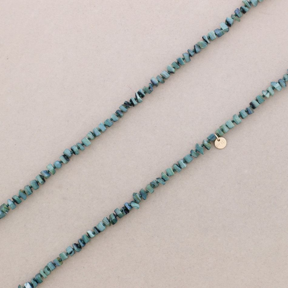 LONG NECKLACE WITH NACRE BEADS 1.4M