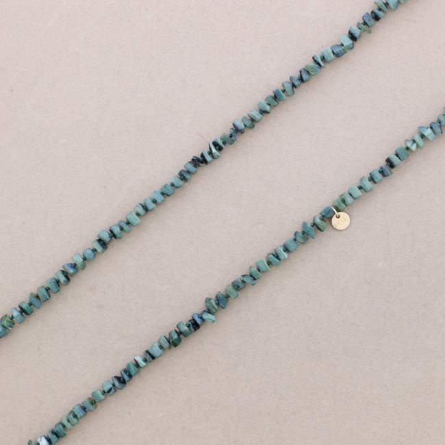 LONG NECKLACE WITH NACRE BEADS 1.4M