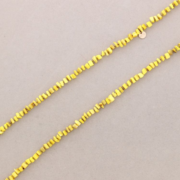 LONG NECKLACE WITH NACRE BEADS 1.4M