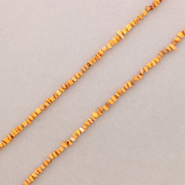 LONG NECKLACE WITH NACRE BEADS 1.4M