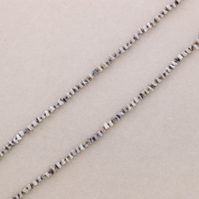 LONG NECKLACE WITH NACRE BEADS 1.4M