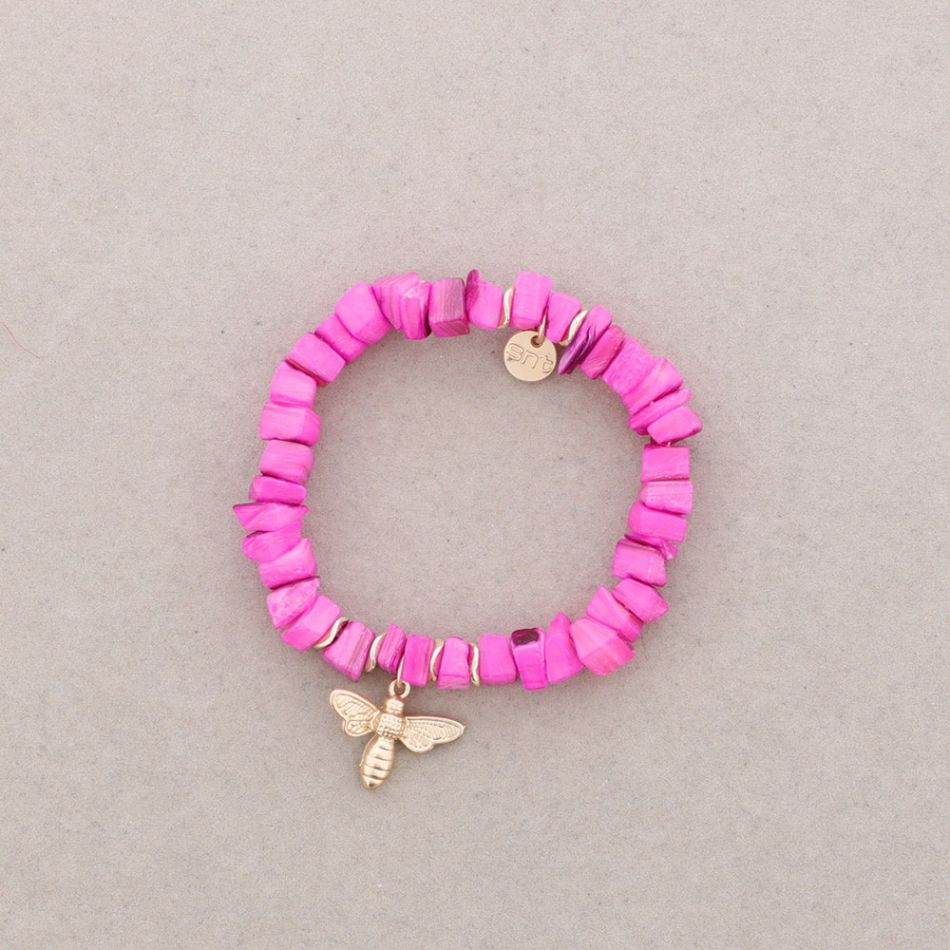 BEE NACRE BEADS BRACELET