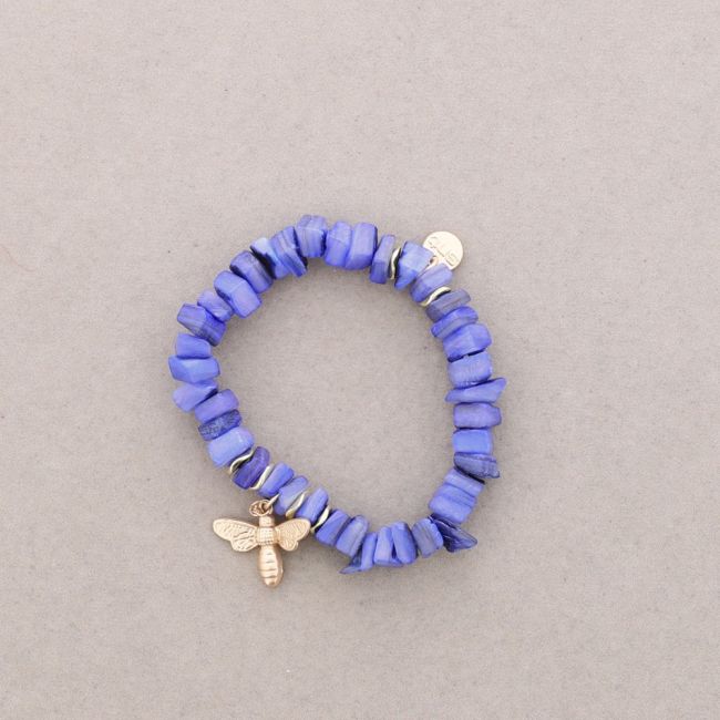 PULSERA CUENTAS NÁCAR ABEJITA