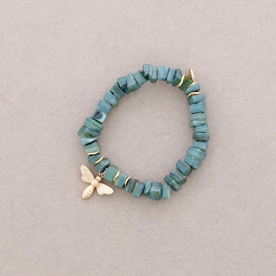 BEE NACRE BEADS BRACELET