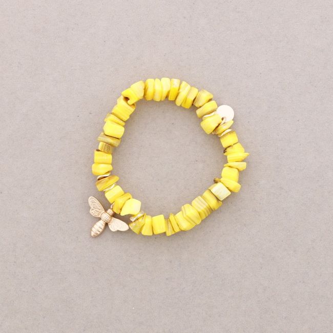 BEE NACRE BEADS BRACELET