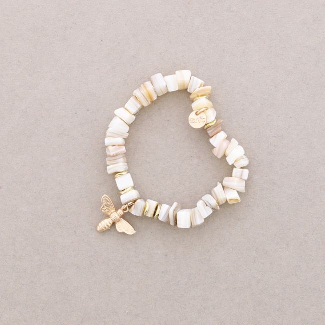 BEE NACRE BEADS BRACELET