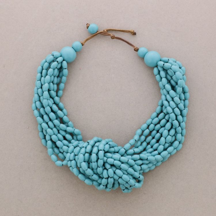 WOODEN BALLS KNOT CHOKER