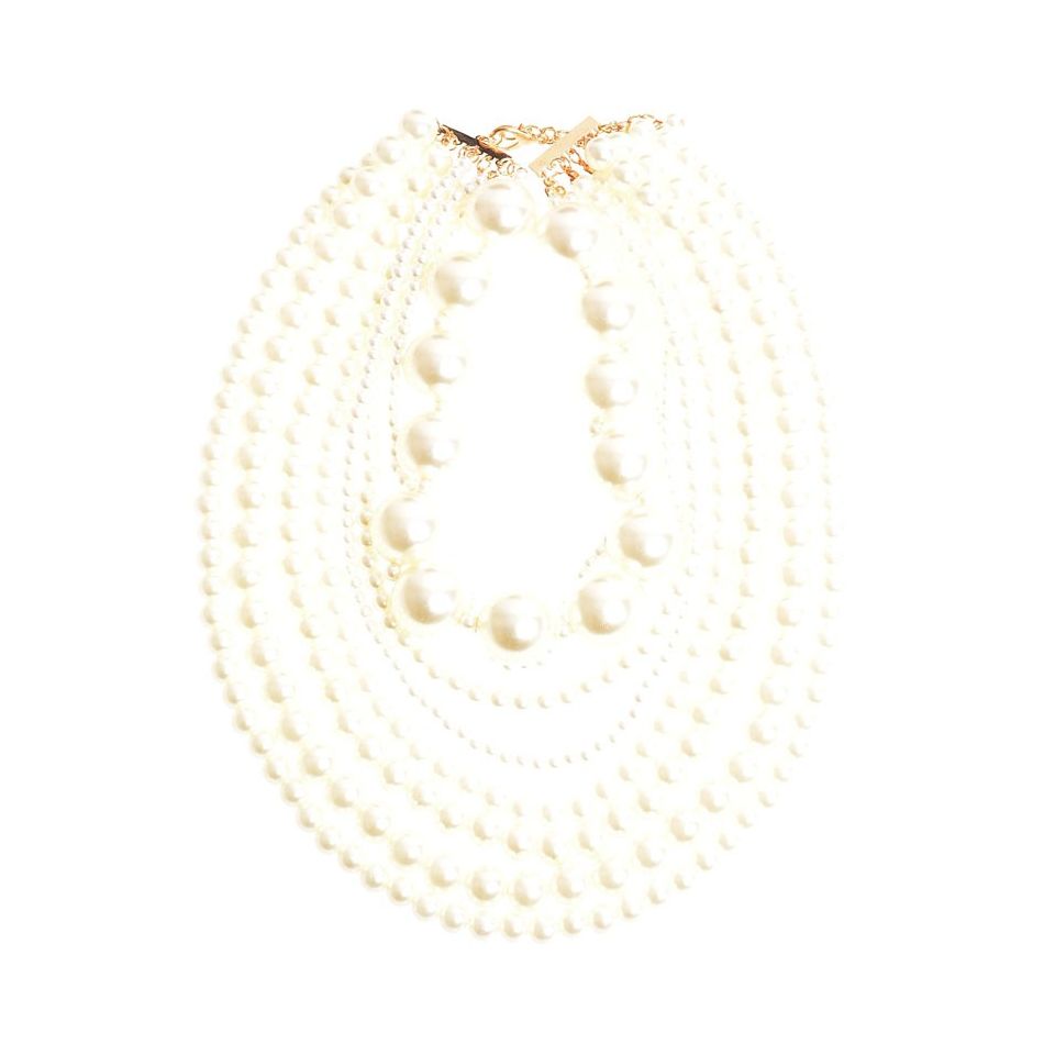 COLLAR BABERO BOLAS ACABADO PERLA