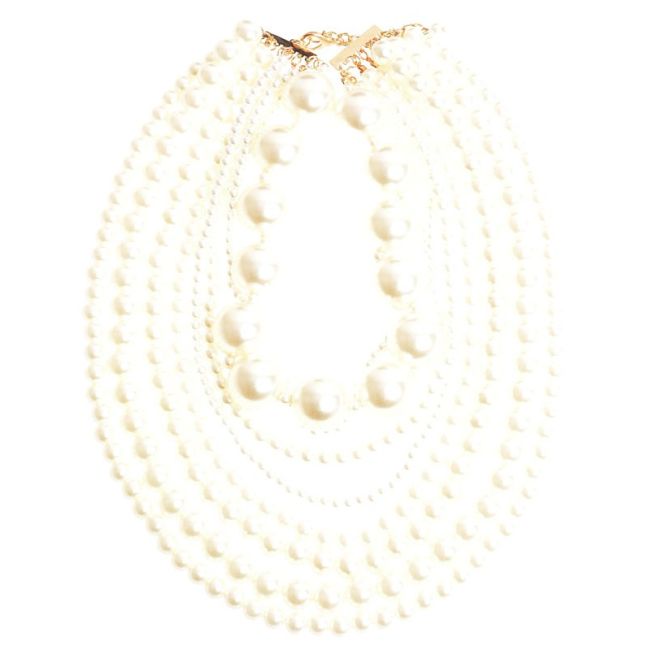 COLLAR BABERO BOLAS ACABADO PERLA