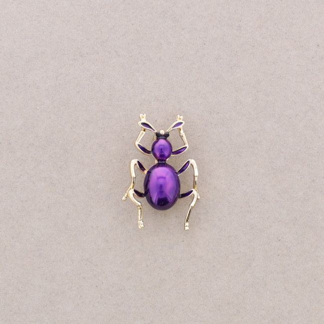 METAL ENAMEL INSECT BROOCH