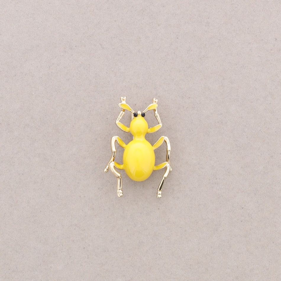 METAL ENAMEL INSECT BROOCH