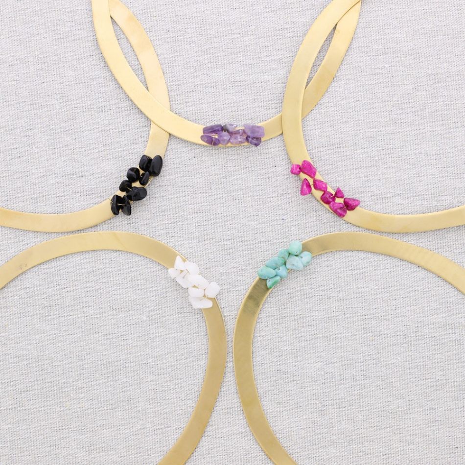 CHOKER ACERO PIEDRECITAS