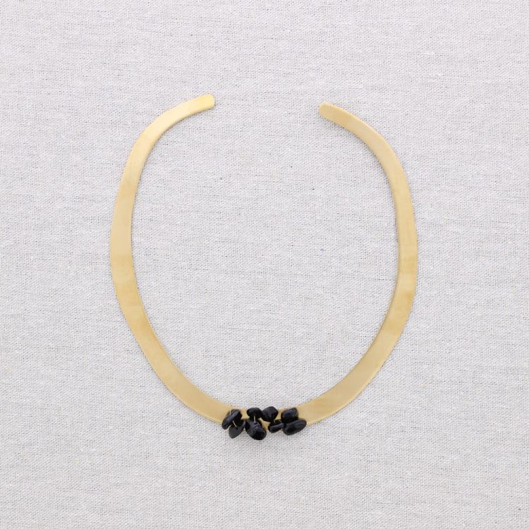 CHOKER ACERO PIEDRECITAS