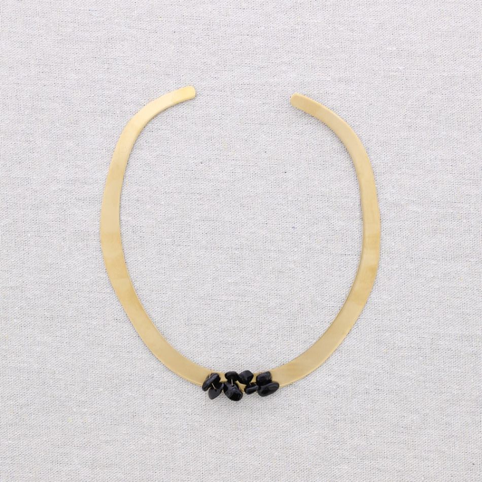 CHOKER ACERO PIEDRECITAS