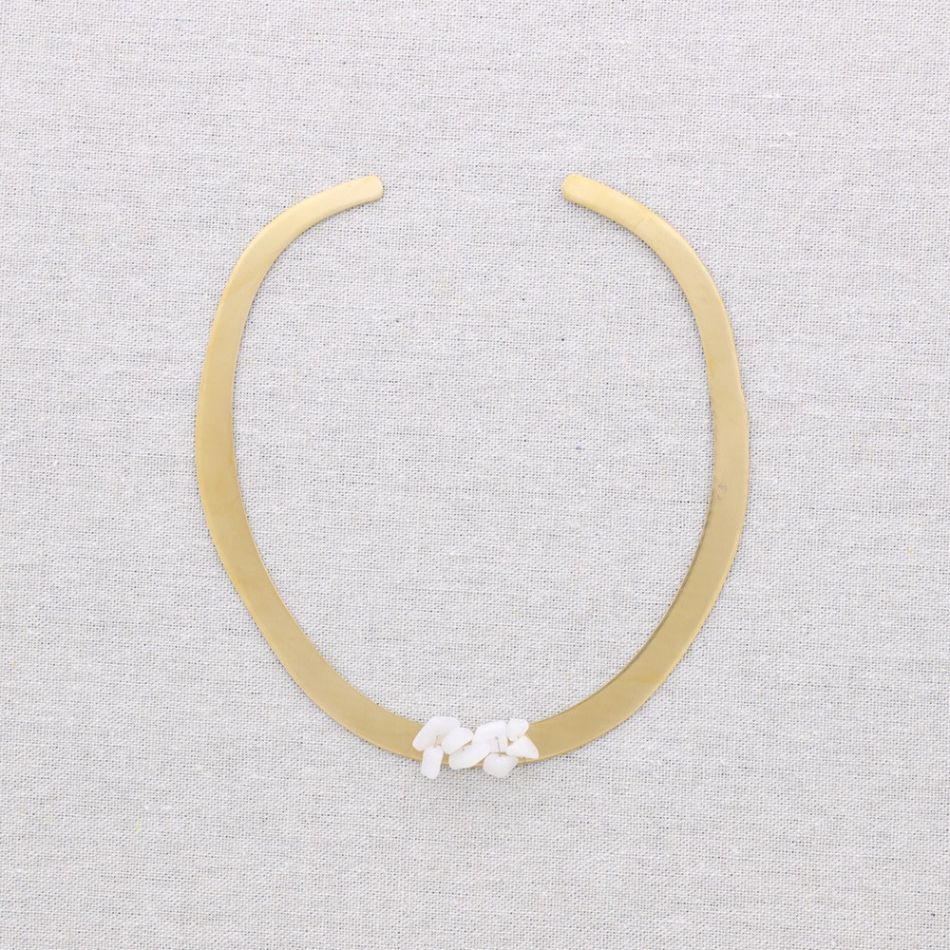 CHOKER ACERO PIEDRECITAS