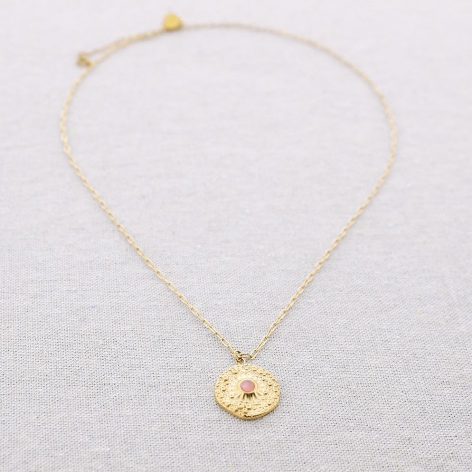 STONE MEDAL STEEL CHOKER