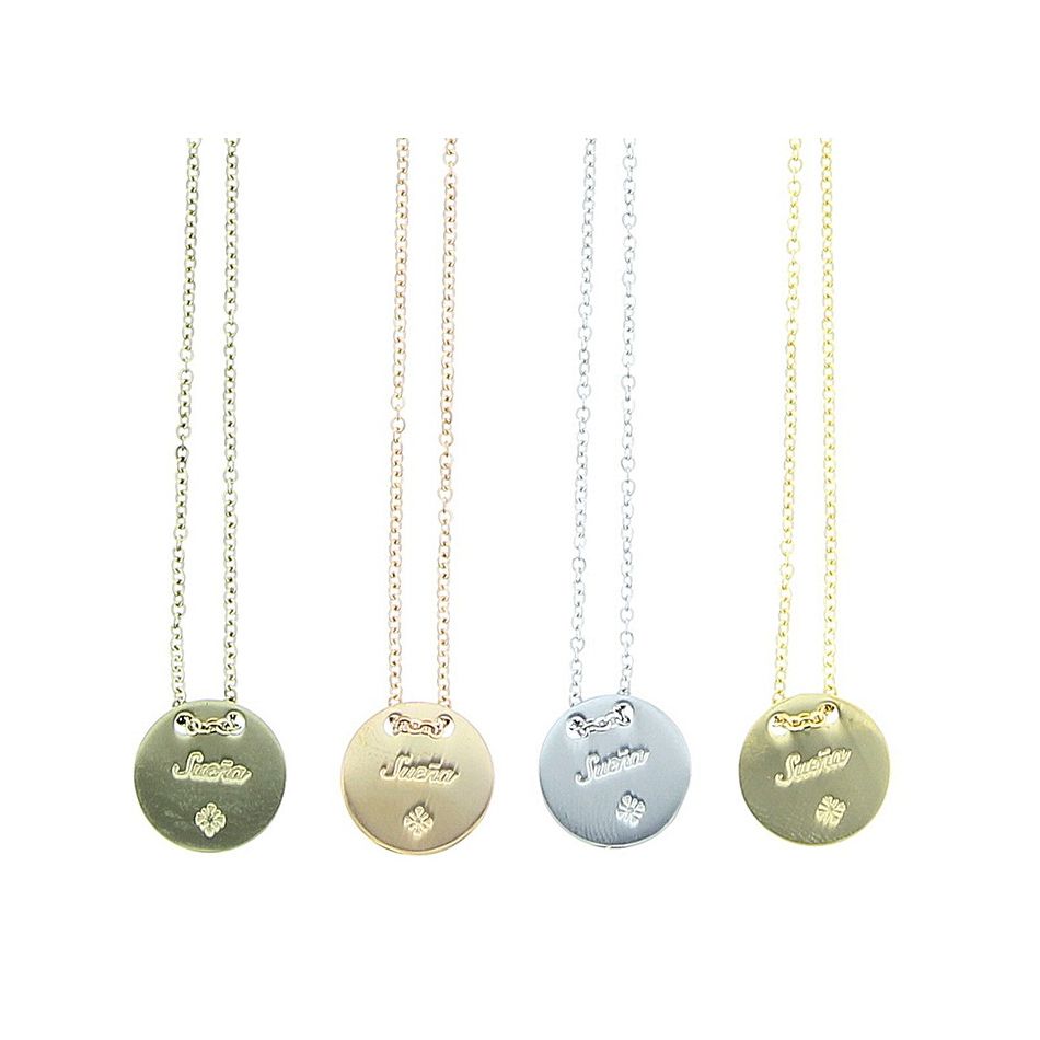 STEEL CHOKER WITH MESSAGE MEDAL
