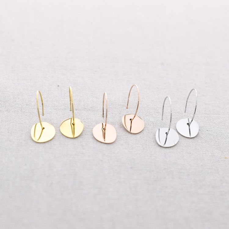PENDIENTES ACERO ARO MEDALLA 2