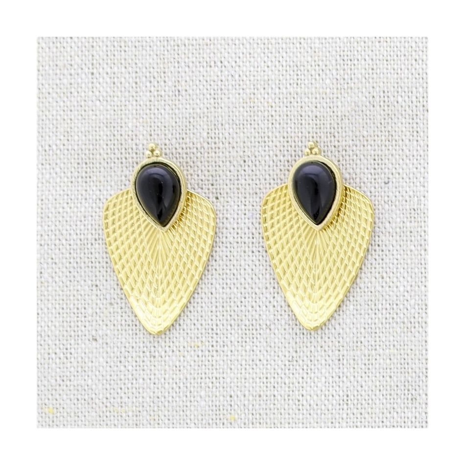 STEEL HOOP MEDAL EARRINGS