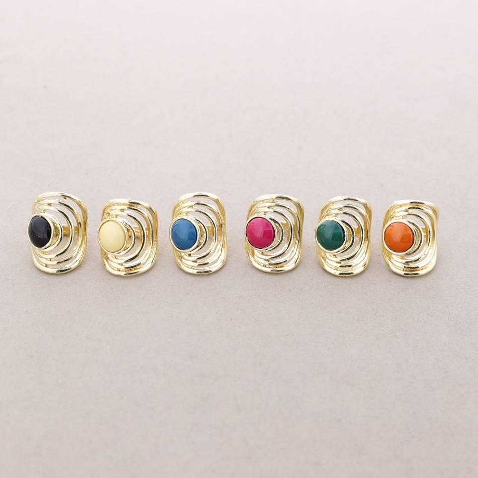 GOLD-PLATED METAL RESIN RING