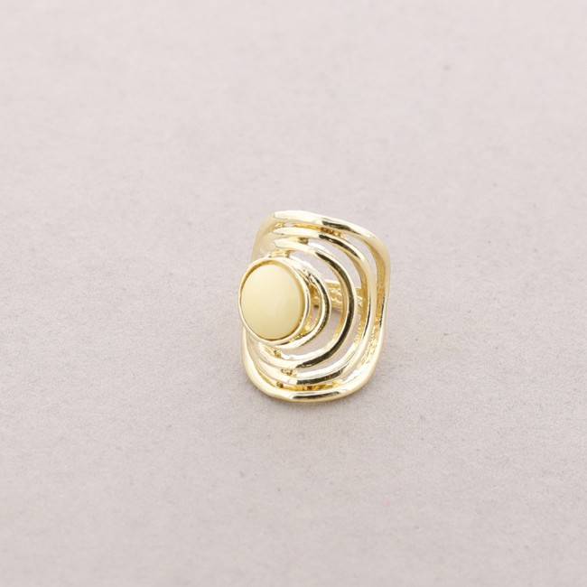 ANILLO BAÑO DORADO METAL RESINA
