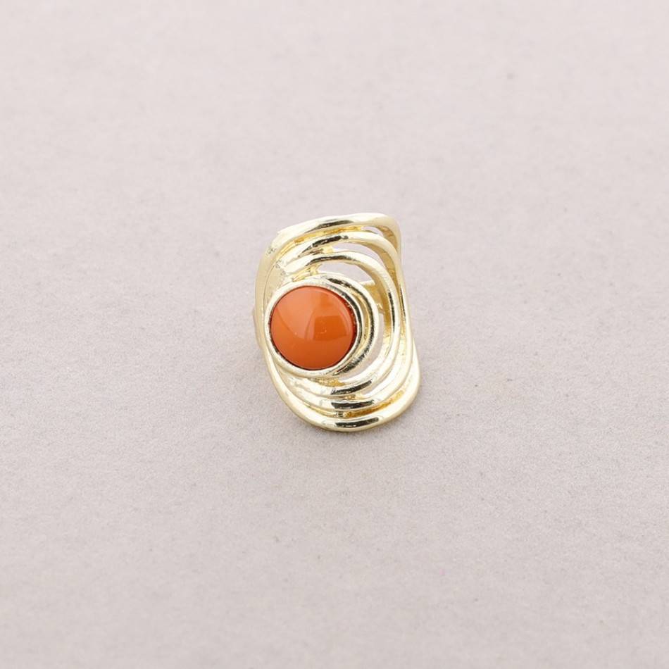 GOLD-PLATED METAL RESIN RING
