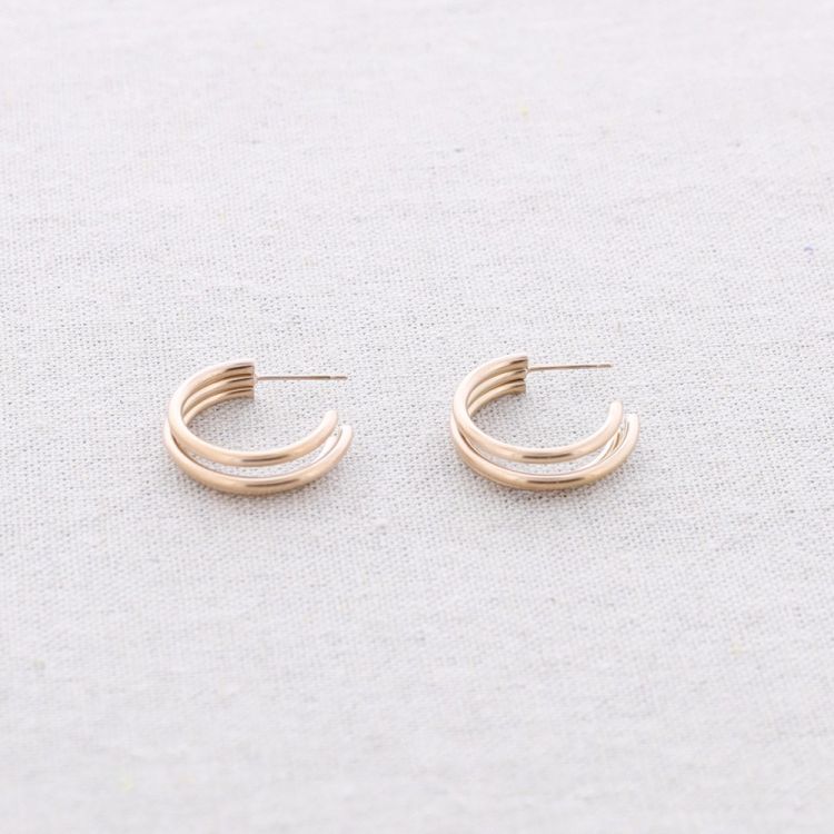 PENDIENTES ACERO ARO TRIPLE