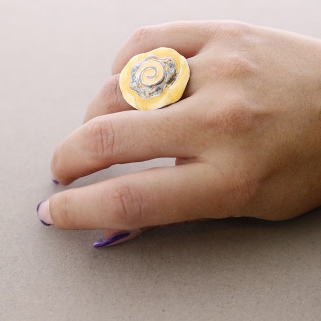 ENAMEL METAL RING