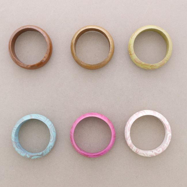 WOODEN DRAWING BRACELET 2.5 CM