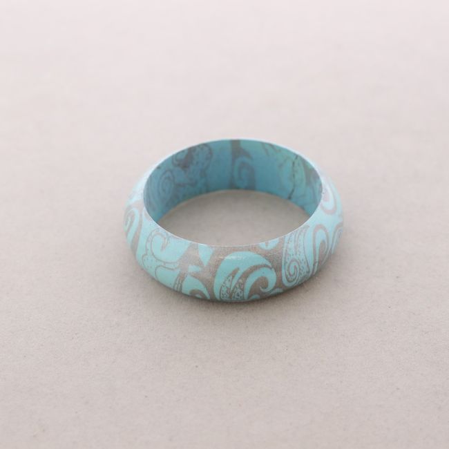 WOODEN DRAWING BRACELET 2.5 CM