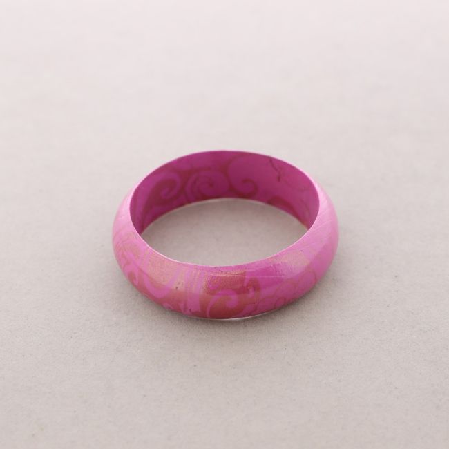 WOODEN DRAWING BRACELET 2.5 CM