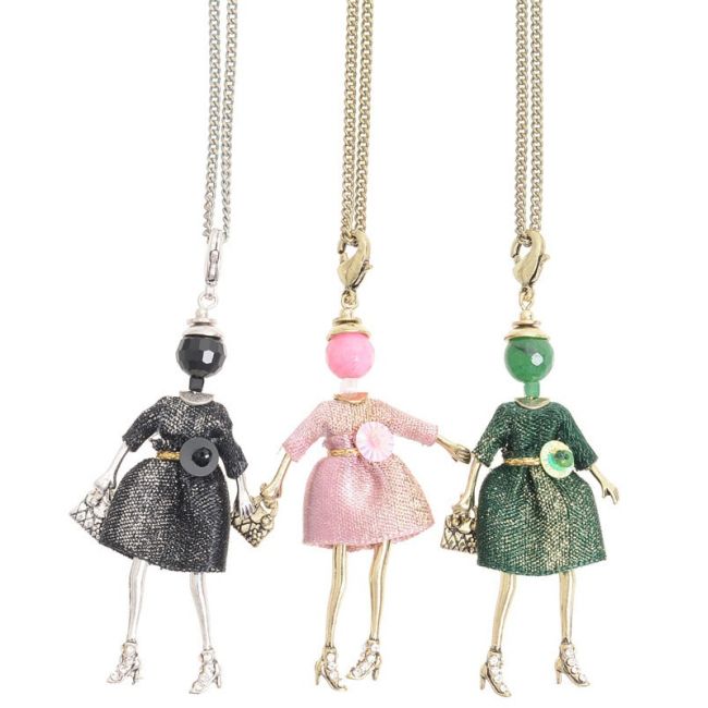 LONG PENDANT NECKLACE MINI DOLL