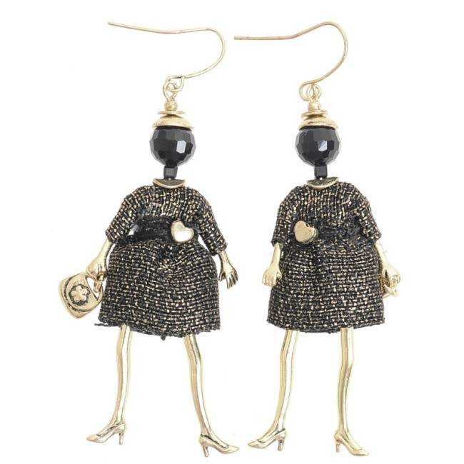 DOLL PENDANT EARRINGS