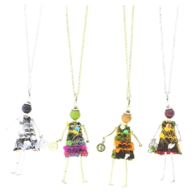 LONG NECKLACE DOLL PENDANT